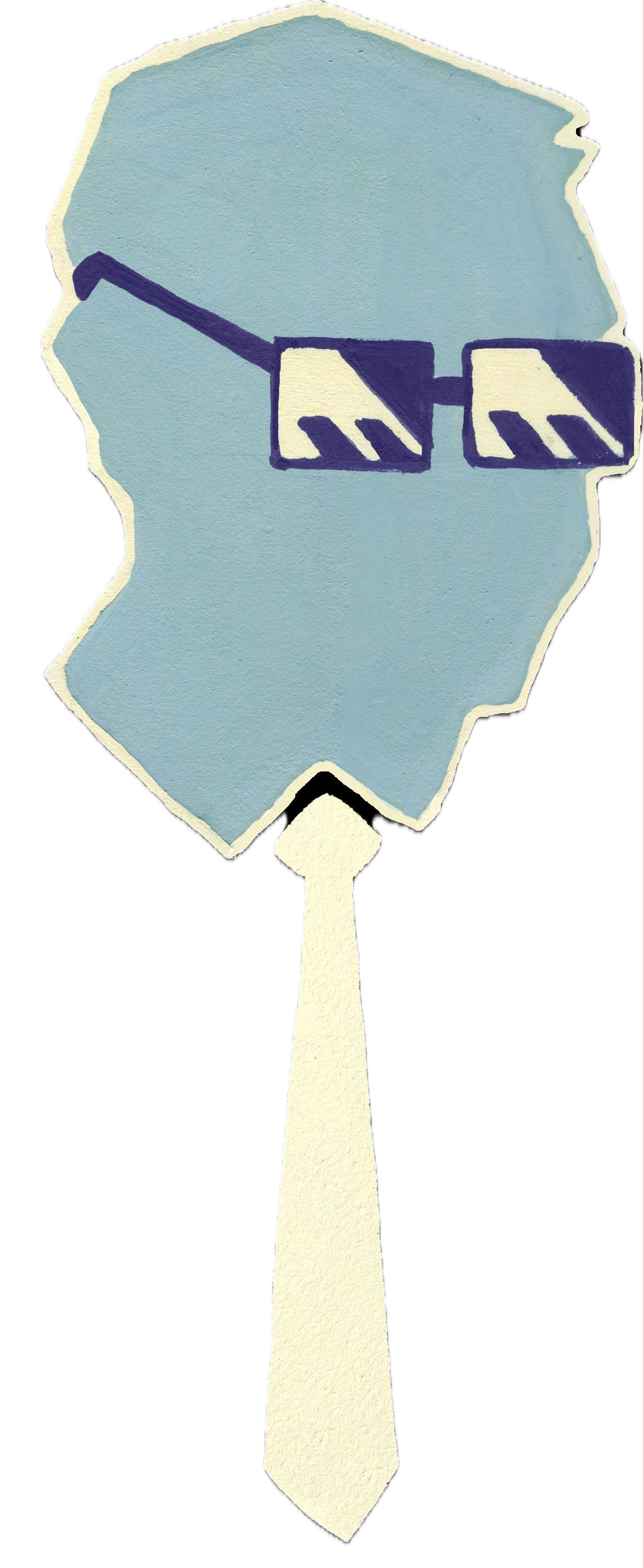 Sir Spencer — illustrated portrait with glasses and tie